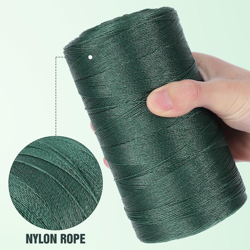 Toddmomy 1Roll Braided Nylon Twine: 6-Strand Fishing Net Repair Rope for Outdoor Camping Marine Binding (Dark Green‌) - Image 4